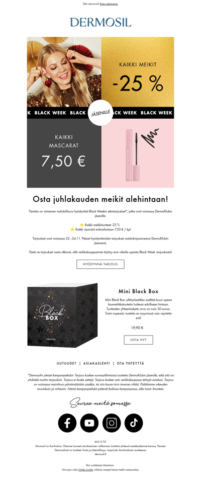 Meikit vielä tänään -25 % 🔥