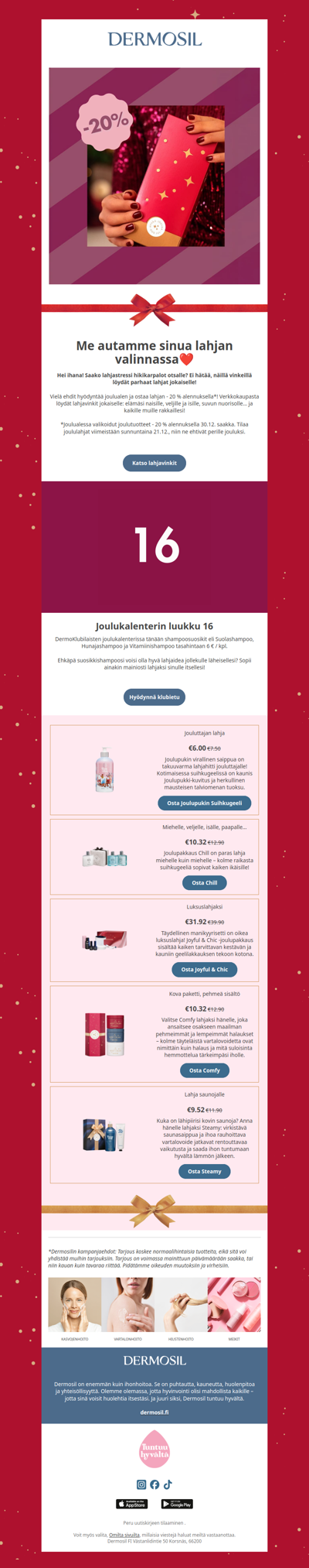 Lahjastressiä? Ei hätää!