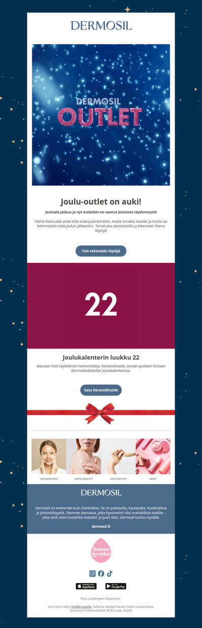 Joulu-outlet on auki!