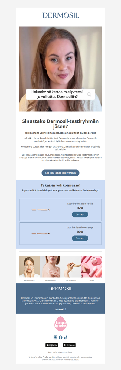 Hae mukaan testiryhmään!