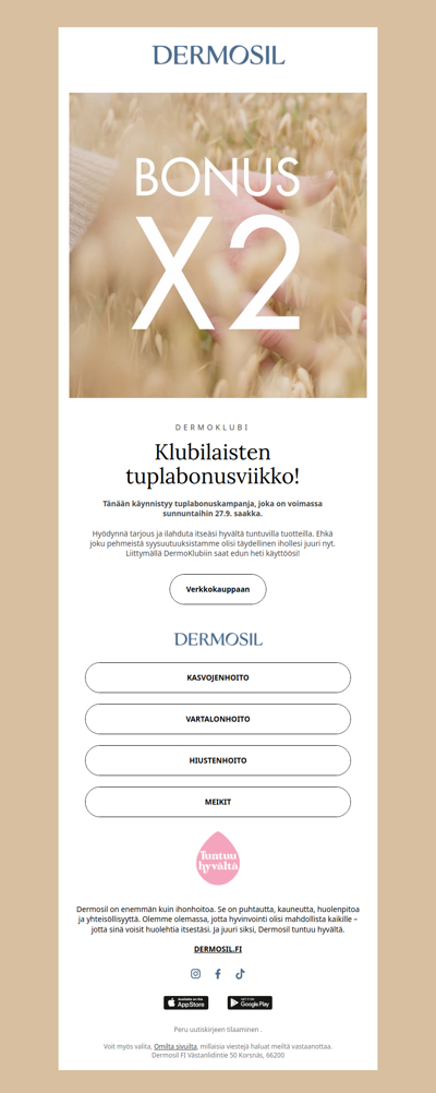 Klubilaisten tuplabonusviikko!