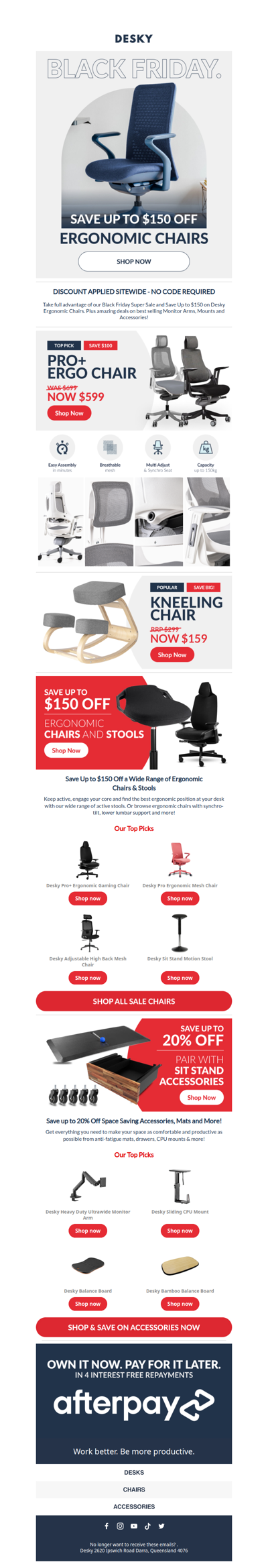 BF Savings Continue 🎉 Save $150 OFF Ergo Chairs