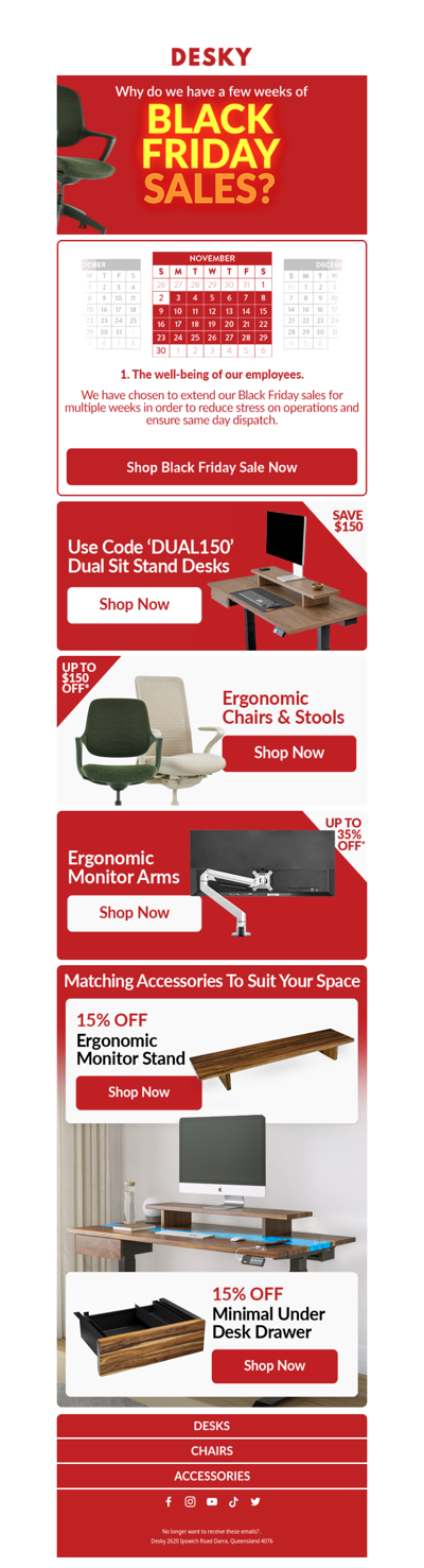 The reason for our extended Black Friday.