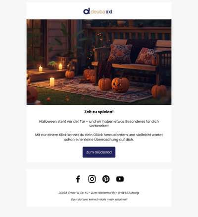 Glücksrad zu Halloween! Drehen und gewinnen!