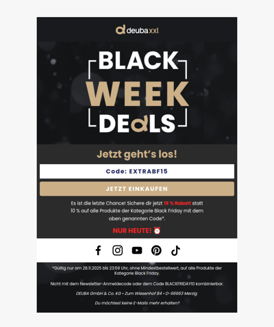 Heute ist es soweit: Black Friday! 🖤