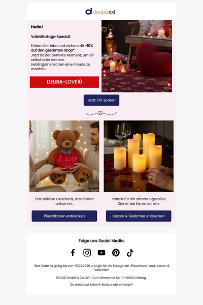 Liebe verschenken & 10% sparen