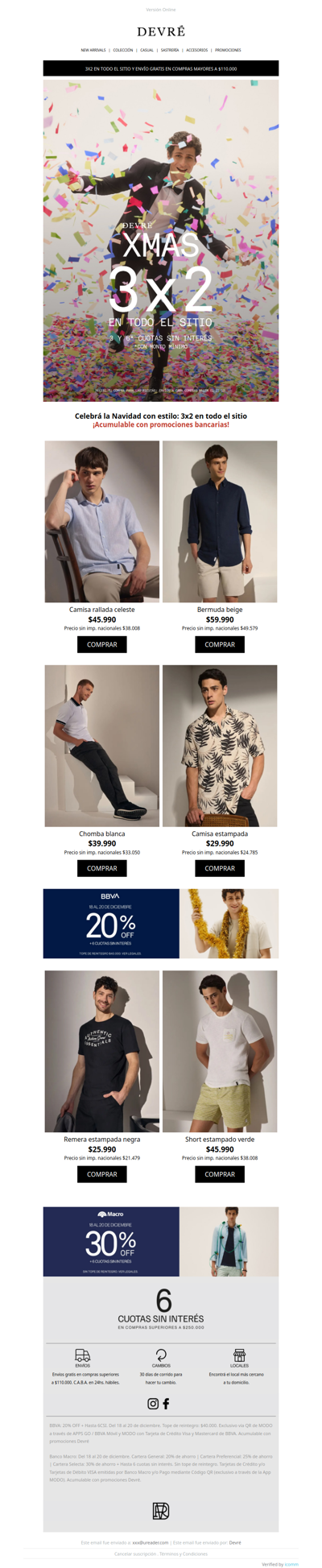 3x2 en todo el sitio | Esta Navidad regalá Devré 🎁