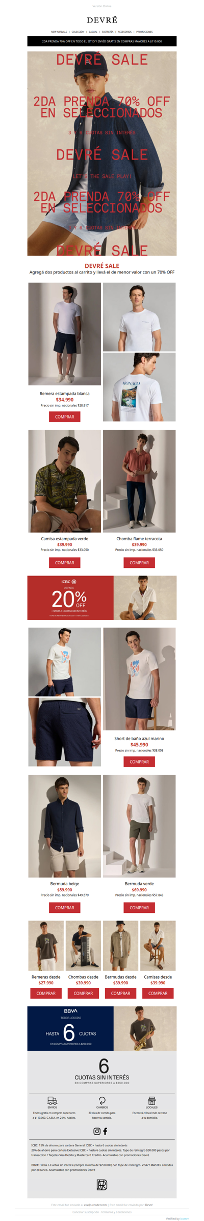 🔥 70% OFF en la 2da prenda | SALE DEVRÉ