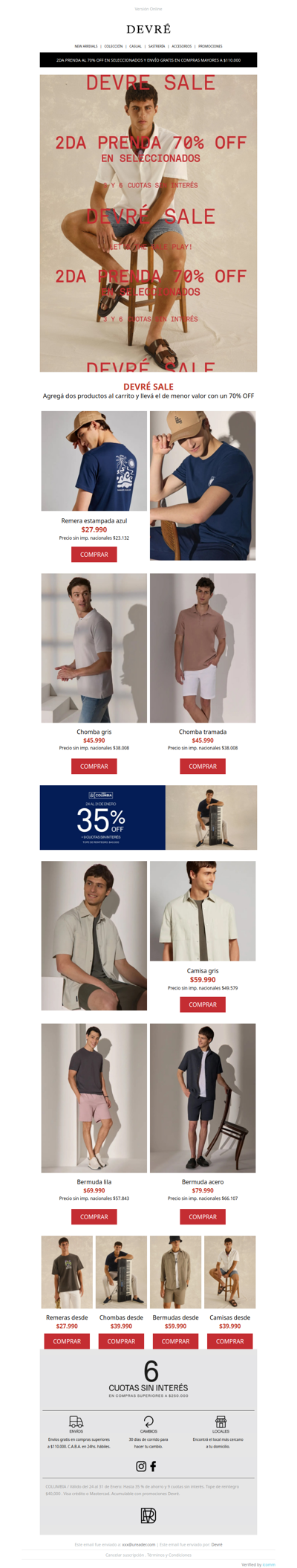 2da prenda al 70% OFF 🔥 | ¡Apurate que se termina!