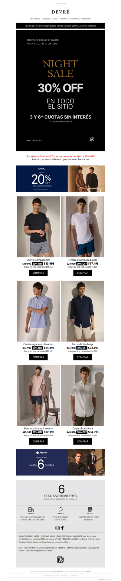 🌙 NIGHT SALE - 30% OFF en TODO el sitio 🔥