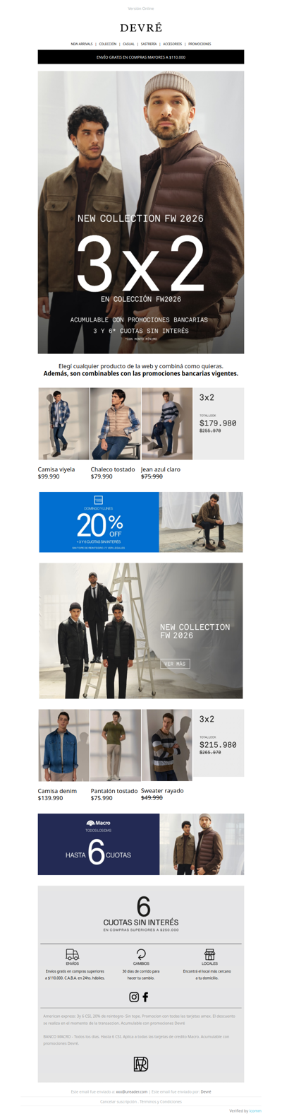 NEW COLLECTION FW 2026 | Combiná y llevá 3 al precio de 2