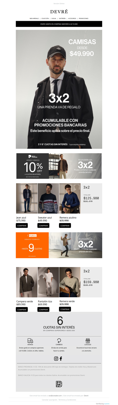 💣 Camisas desde $49.990 | Aprovechá el 3x2 en la colección FW26