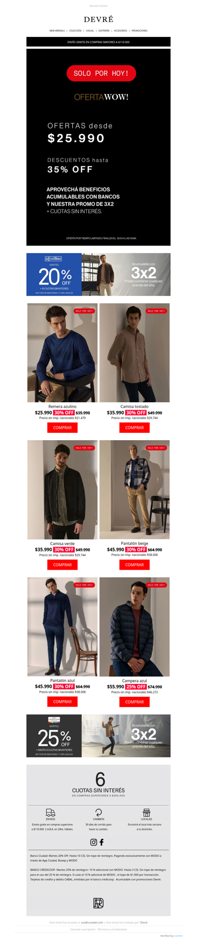 Oferta WOW | ¡Remera a $25.990 🔥 y mucho más!