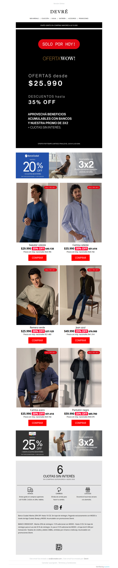 📢 Oferta WOW | Remera $25.990 ¡Y mucho más!