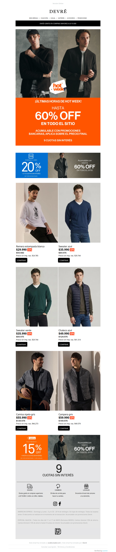¡Se termina Hot Week! Últimas horas de hasta 60% OFF en todo el sitio