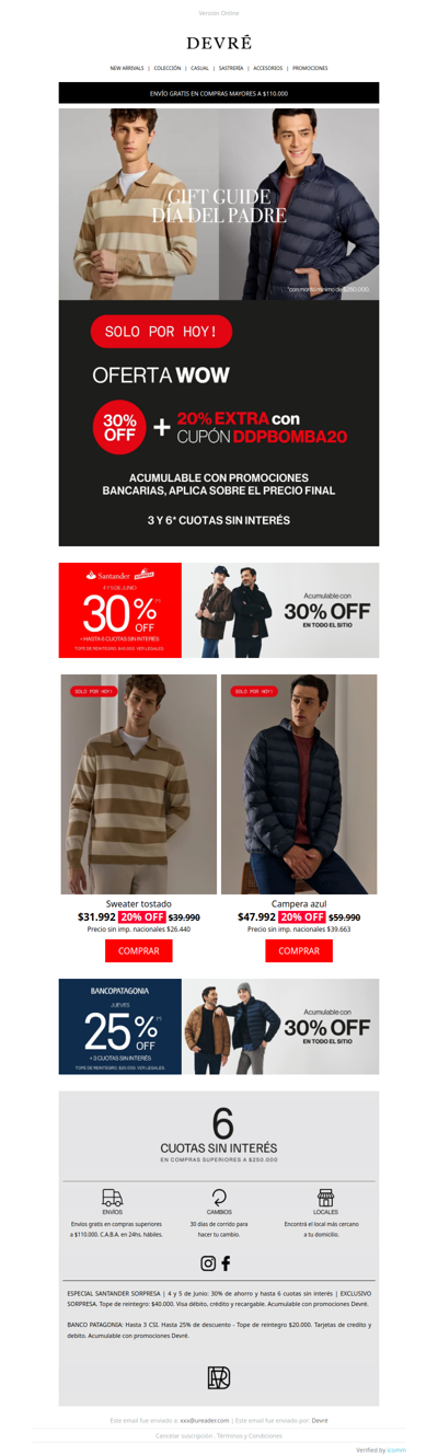 Gift Guide DÍA DEL PADRE: 30% OFF + 20% EXTRA con cupón 💣