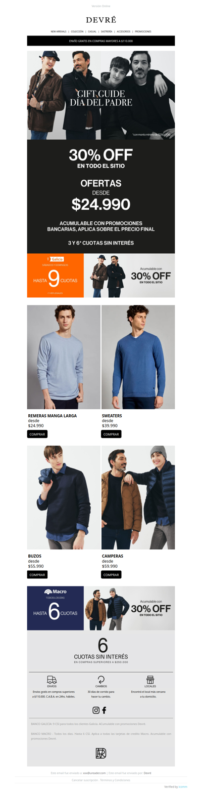 🎁 ¡Gift Guide DÍA DEL PADRE! 30% en TODO el sitio web