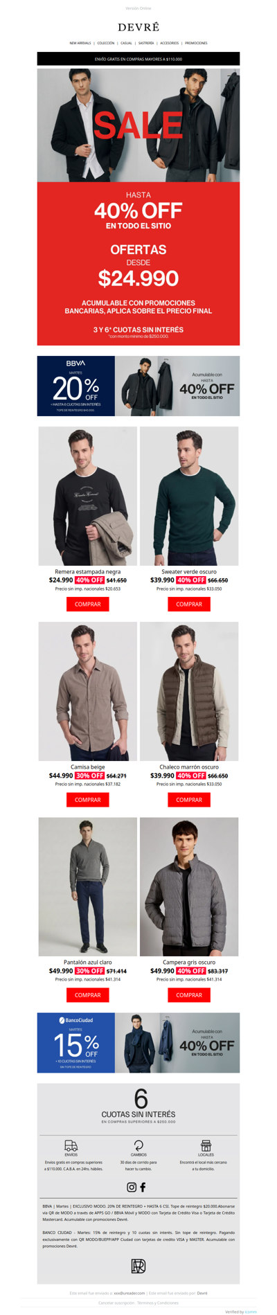 🔥 No te pierdas el SALE | 40% OFF en todo el sitio