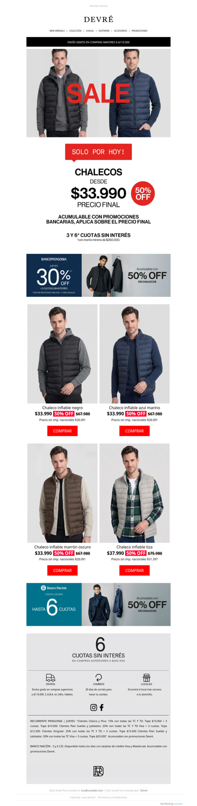 📢 ¡Solo por hoy! Chalecos al 50% OFF | No te pierdas el SALE