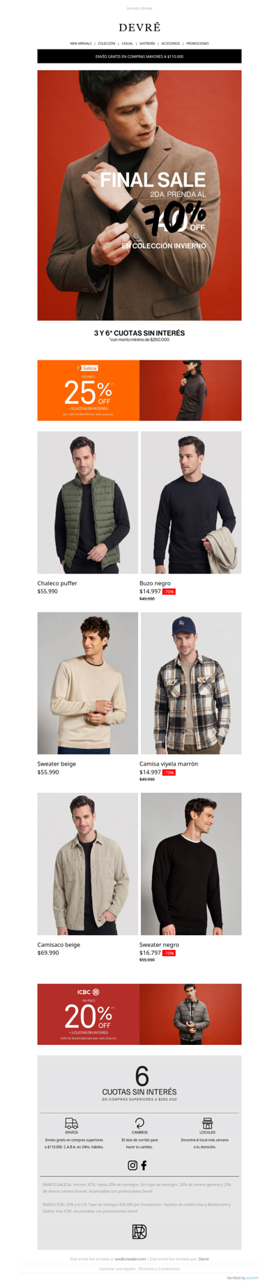FINAL SALE | ¡Aprovechá la 2da prenda al 70% OFF!