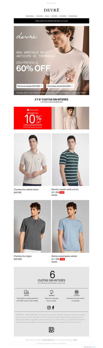 Anticipo de temporada SS27 ¡Llevá la 2da al 60% OFF!