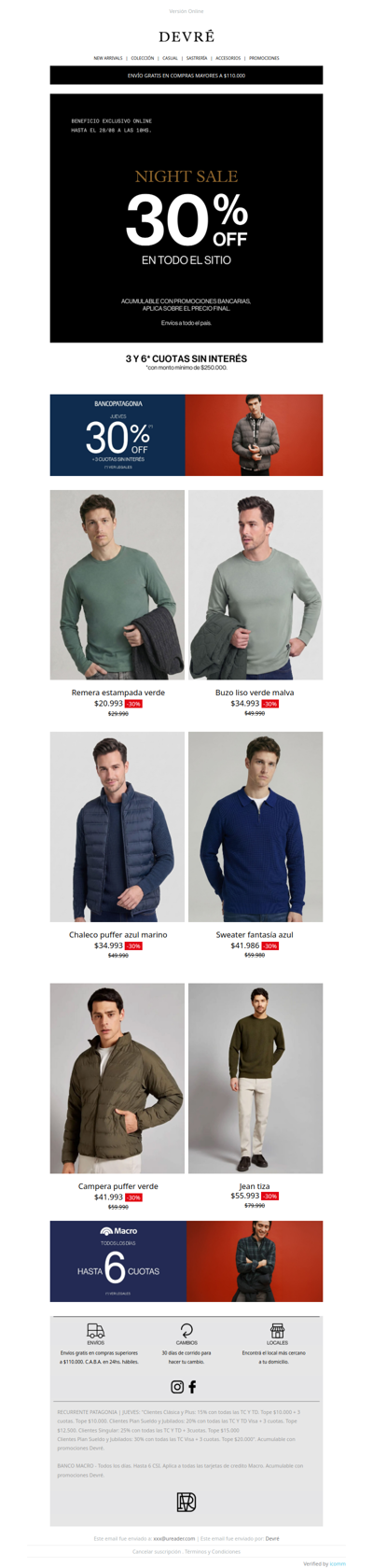 💣 NIGHT SALE | 30% OFF en TODO el sitio