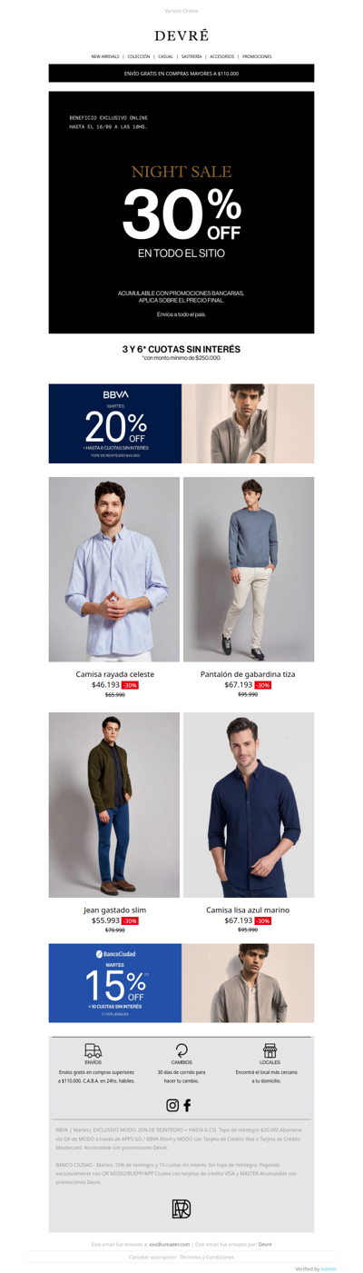 NIGHT SALE 🌙 | 30% OFF en TODO el sitio