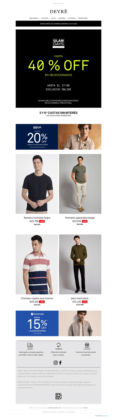 Comenzó GLAM DAYS | ¡Hasta 40% OFF en seleccionados!