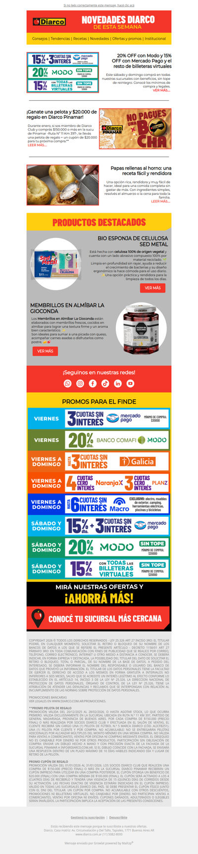 Las novedades de la semana ya están acá 📰