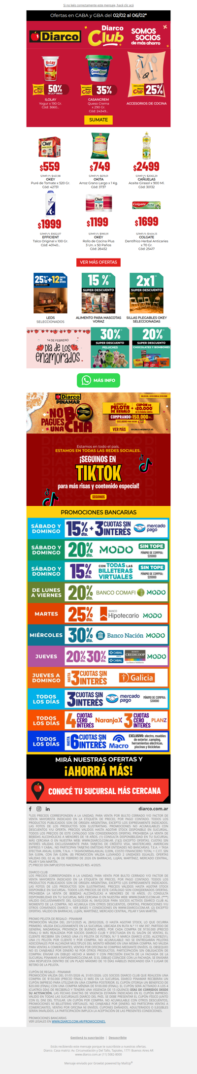 Febrero es deal para stockearte 📦