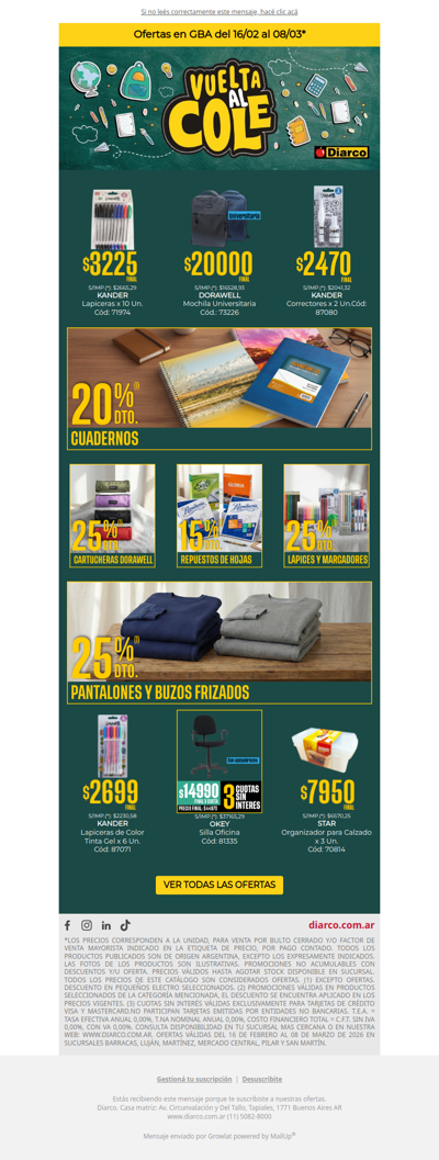 ¡Extendimos Vuelta al Cole hasta el 8/3! ⏳🎒