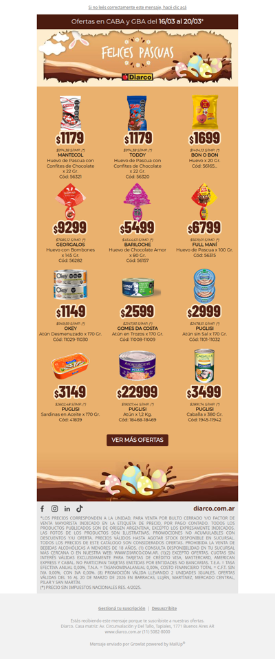 🐰 Estas Pascuas, el conejo llega con OFERTONES