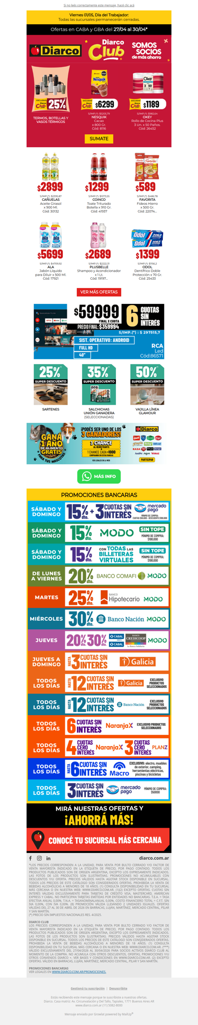 Feriado + ofertas = combo que conviene 💸