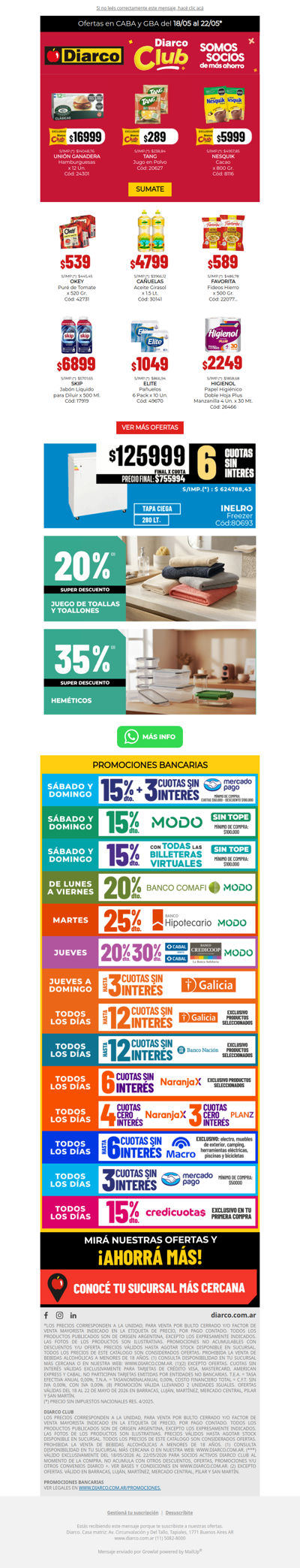 Lo bueno de abrir este mail: los precios 😏