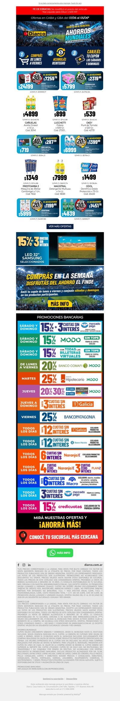 FE DE ERRATAS: Comprá esto y ganate cupones 🤑