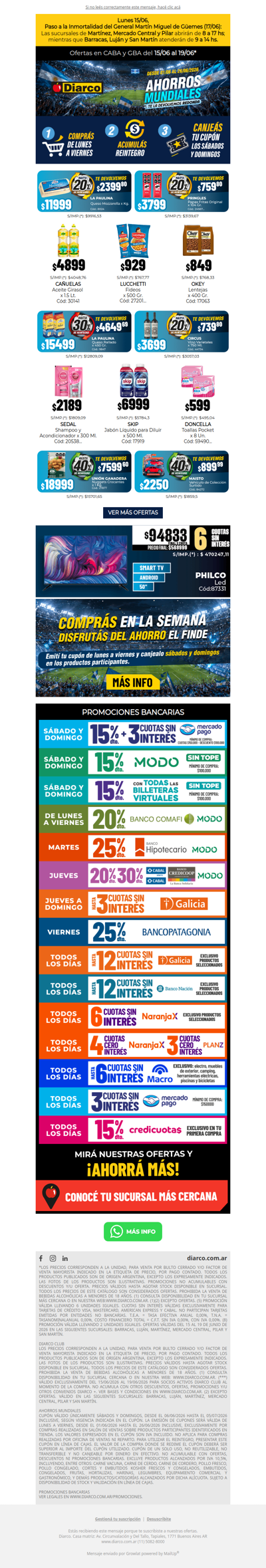 Ofertas + cupones de regalo 💸