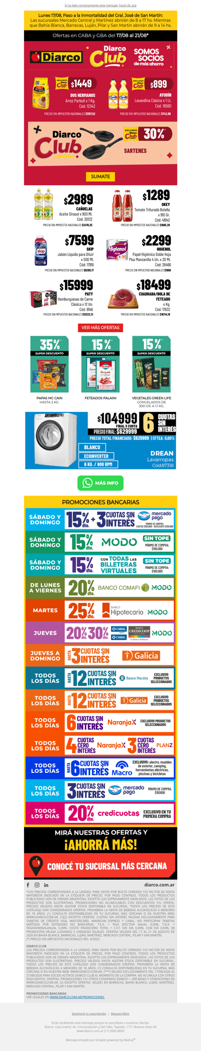 Feriado + ofertas nuevas = planazo 🛒