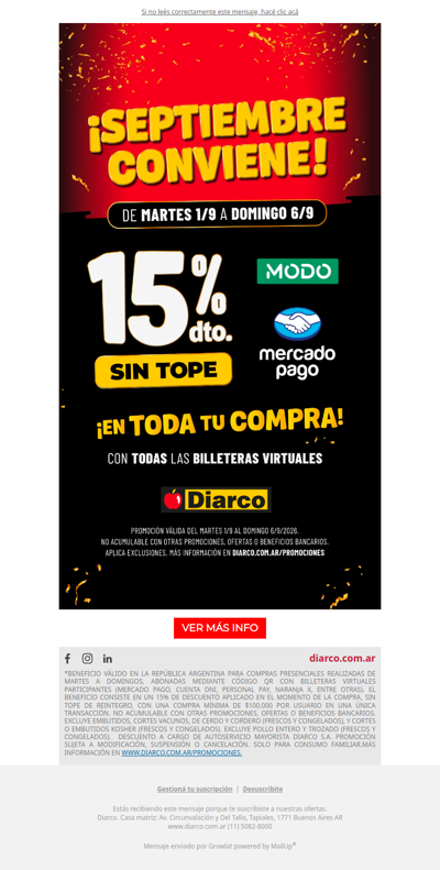 15% menos SIN TOPE por 6 días 🔥🔥