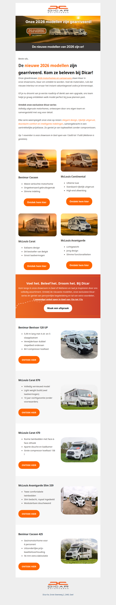 Exclusief bij Dicar: de allernieuwste 2026 modellen!