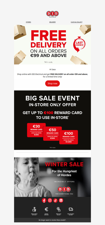 Get free Delivery this Winter Sale! 🚚