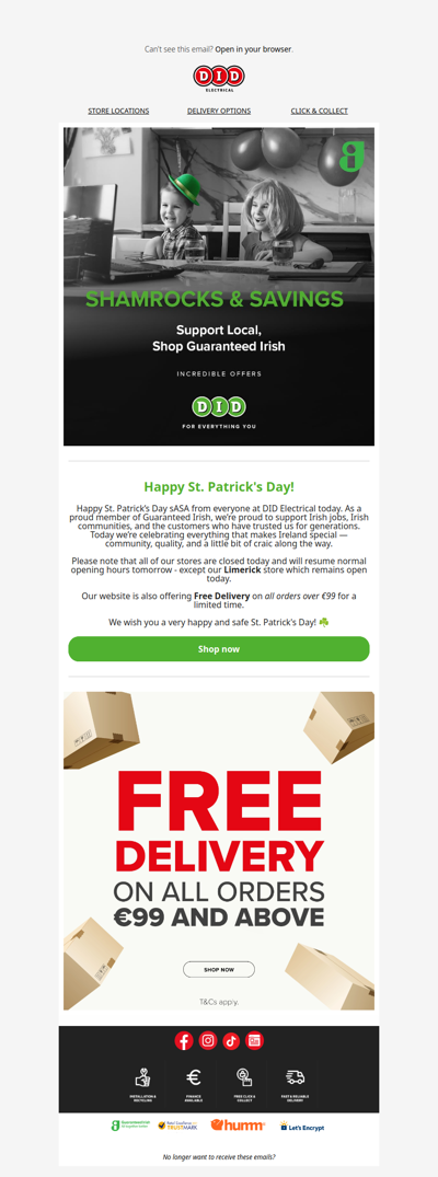 Happy St. Patrick's Day from DID☘️