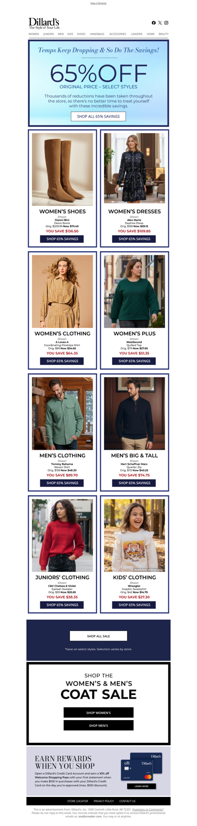 Temps Keep Dropping & So Do The 65% Off Savings!