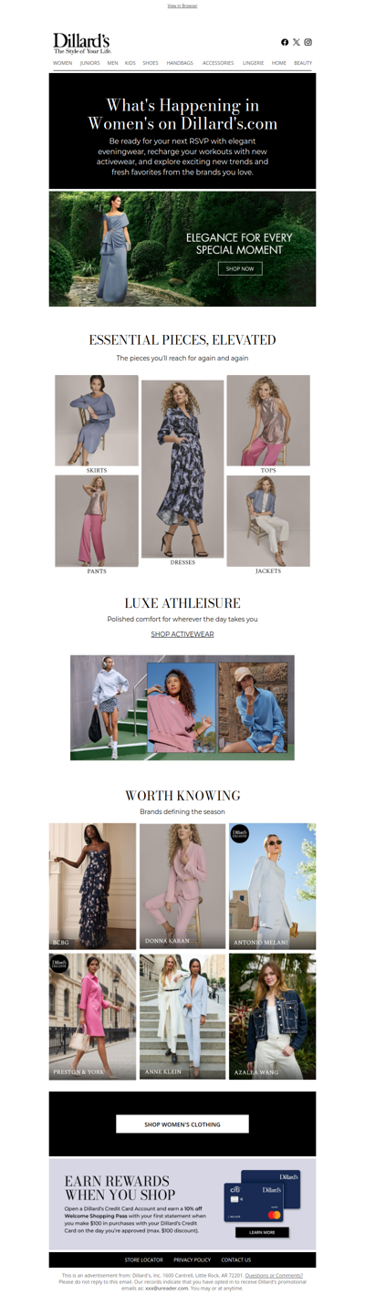 What's Happening in Women's on Dillard's.com