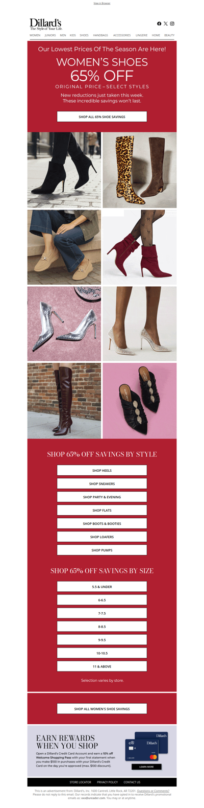 Our Lowest Prices Of The Season Are Here  65% Off Women's Shoes