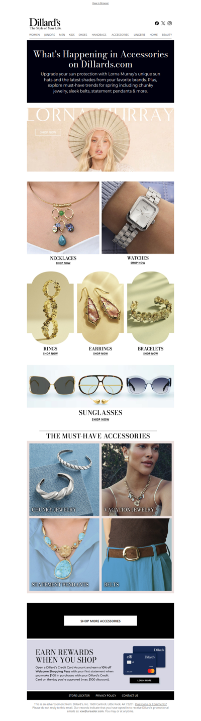 Whats Happening in Accessories on Dillards.com