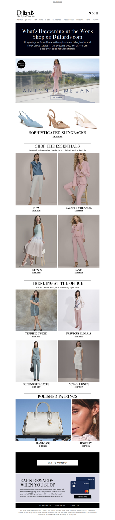 What's Happening at the Work Shop on Dillards.com