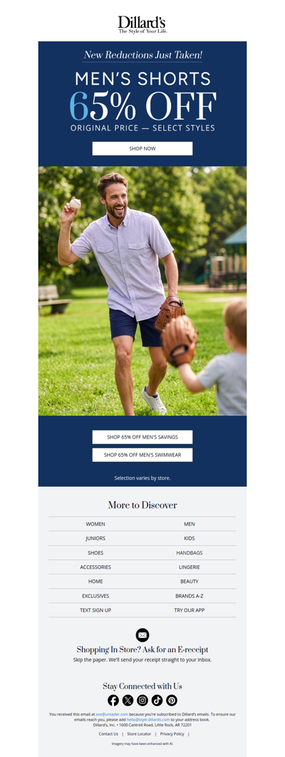 65% Off Men's Shorts!