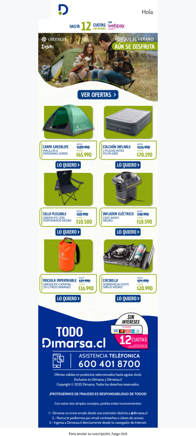 ⛺Especial Camping en Dimarsa