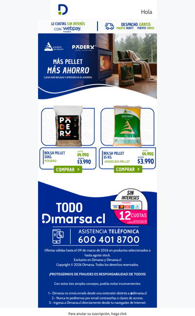 Encuentra pellets en Dimarsa.cl🌨🔥
