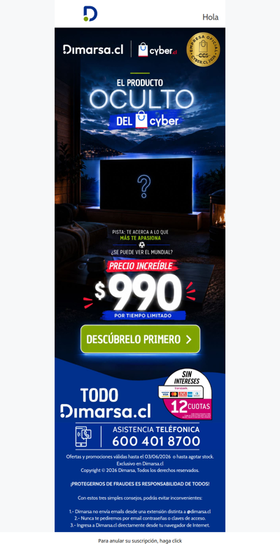 🚨 Última oportunidad: producto oculto a $990